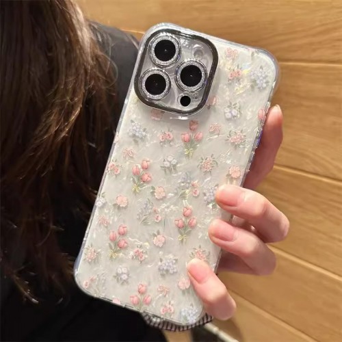 Gorgeous Shell Pattern Flower Pattern Mobile Phone Protective Case For iPhone Full Cover Anti-Fall Protection